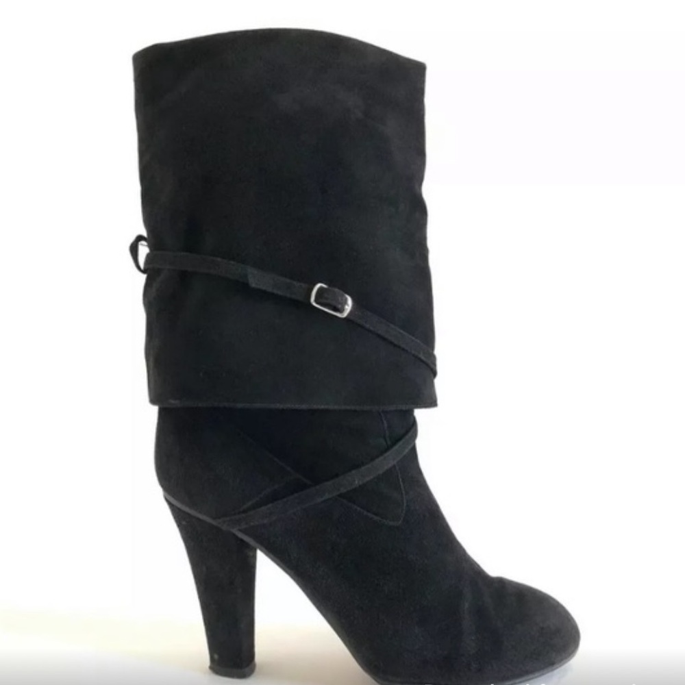 cHLOE Black Suede Fold-over Cuffs Chloe Ankle Boot 🥾 LIKE NEW!!!! ⚡️